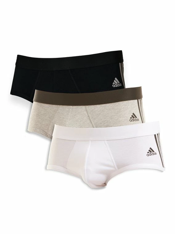 ADIDAS Active Flex Cotton 3 Stripes Slip, 3er-Pack 1 ADIDAS Active Flex Cotton 3 Stripes Slip, 3er-Pack