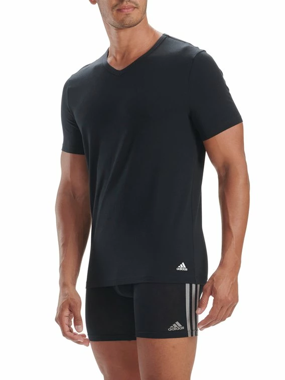ADIDAS Active Flex Cotton V-Neck T-Shirt, 2er-Pack 4 ADIDAS Active Flex Cotton V-Neck T-Shirt, 2er-Pack – Bild 4