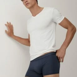 Calida 100% Nature T-Shirt, V-Neck, Compostable -CALIDA shop Calida 100 Nature V Shirt Frackschnitt 14382 910 star white 2