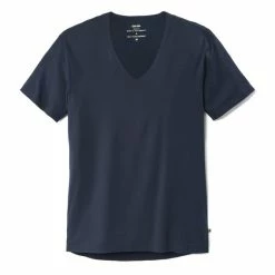 Calida Clean Line Kurzarm-Shirt, V-Neck 11 Calida Clean Line Kurzarm-Shirt, V-Neck -CALIDA shop Calida Clean Line T Shirt V Neck blau 14885 479