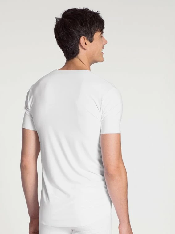 Calida Clean Line Kurzarm-Shirt, V-Neck 2 Calida Clean Line Kurzarm-Shirt, V-Neck – Bild 2
