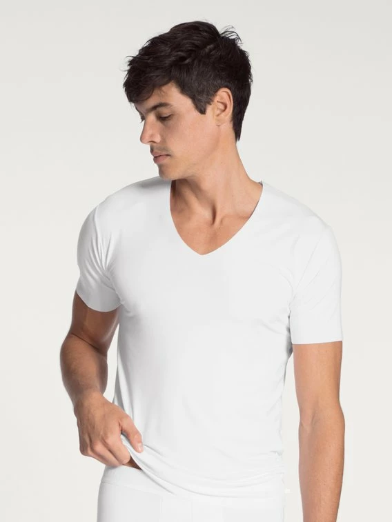 Calida Clean Line Kurzarm-Shirt, V-Neck 1 Calida Clean Line Kurzarm-Shirt, V-Neck