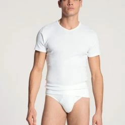 Calida Cotton 1:1 T-Shirt 7 Calida Cotton 1:1 T-Shirt -CALIDA shop Calida Cotton 11 V Shirt weiss 14315 001 2