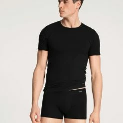 Calida Cotton Code T-Shirt, Rundhals 5 Calida Cotton Code T-Shirt, Rundhals -CALIDA shop Calida Cotton Code T Shirt Rundhals schwarz 14290 992 2
