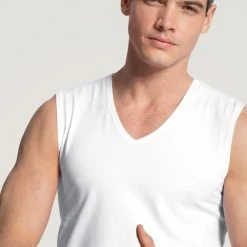 Calida Cotton Code City-Shirt, V-Neck -CALIDA shop Calida Cotton Code Tank Top V Ausschnitt weiss 13090 001 3