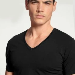 Calida Cotton Code T-Shirt, V-Neck 8 Calida Cotton Code T-Shirt, V-Neck -CALIDA shop Calida Cotton Code V Shirt schwarz 14590 992 3