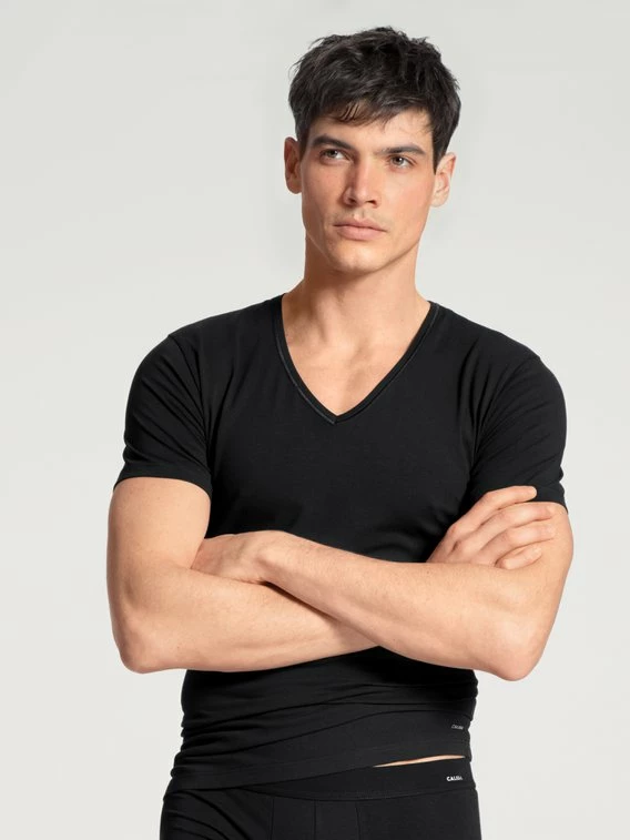 Calida Cotton Code T-Shirt, V-Neck 1 Calida Cotton Code T-Shirt, V-Neck
