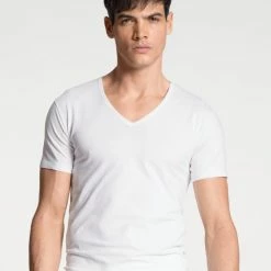 Calida Cotton Code T-Shirt, V-Neck