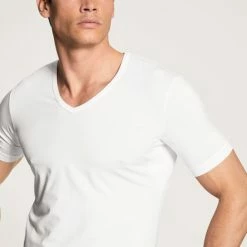 Calida Focus T-Shirt, V-Neck -CALIDA shop Calida Focus T Shirt V Neck weiss 14086 001 3