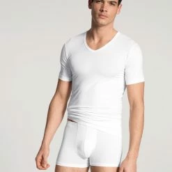 Calida Focus T-Shirt, V-Neck 7 Calida Focus T-Shirt, V-Neck -CALIDA shop Calida Focus V Shirt weiss 14065 001 2