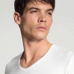 Calida Focus T-Shirt, V-Neck 8 Calida Focus T-Shirt, V-Neck -CALIDA shop Calida Focus V Shirt weiss 14065 001 3