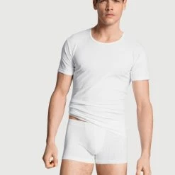Calida Pure & Style T-Shirt, Rundhals 7 Calida Pure & Style T-Shirt, Rundhals -CALIDA shop Calida Pure Style T Shirt Rundhals weiss 14886 001 2