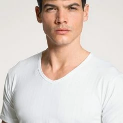 Calida Pure & Style T-Shirt, V-Neck 9 Calida Pure & Style T-Shirt, V-Neck -CALIDA shop Calida Pure Style V Shirt weiss 14986 001 3