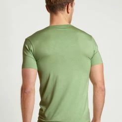 CALIDA shop -CALIDA shop Calida Seaweed Micro Kurzarm Shirt Rundhals gruen 14984 613 1