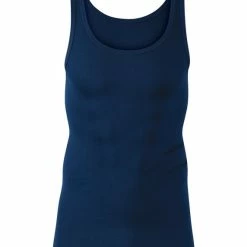 Calida Twisted Cotton Athletic-Shirt 7 Calida Twisted Cotton Athletic-Shirt -CALIDA shop Calida Twisted Cotton Athletic Shirt Frackschnitt dunkelblau 12010 883 3