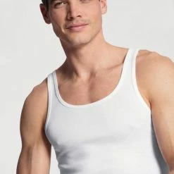 Calida Twisted Cotton Athletic-Shirt 8 Calida Twisted Cotton Athletic-Shirt -CALIDA shop Calida Twisted Cotton Athletic Shirt Frackschnitt weiss 12010 001 3