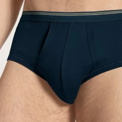 Calida Twisted Cotton Slip Mit Eingriff -CALIDA shop Calida Twisted Cotton Classic Slip Elastikbund mit Eingriff dunkelblau 22010 883 4