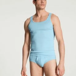 Calida Twisted Cotton Slip Mit Eingriff 9 Calida Twisted Cotton Slip Mit Eingriff -CALIDA shop Calida Twisted Cotton Classic Slip Elastikbund mit Eingriff hellblau 22010 680 3