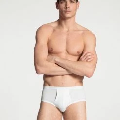 Calida Twisted Cotton Slip Mit Eingriff 7 Calida Twisted Cotton Slip Mit Eingriff -CALIDA shop Calida Twisted Cotton Classic Slip Elastikbund mit Eingriff weiss 22010 001 2