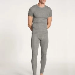 Calida Wool & Silk Longpants Aus Wolle Und Seide 7 Calida Wool & Silk Longpants Aus Wolle Und Seide -CALIDA shop Calida Wool Silk Hose Unterhose lang ueberzogener Bund grau meliert 28060 856 5