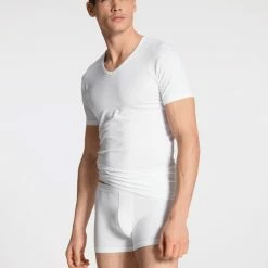 Calida Natural Benefit V-Shirt, 2-Pack 8 Calida Natural Benefit V-Shirt, 2-Pack -CALIDA shop Calida Natural Benefit V Shirt 3er Pack weiss 14241 001 neu 2