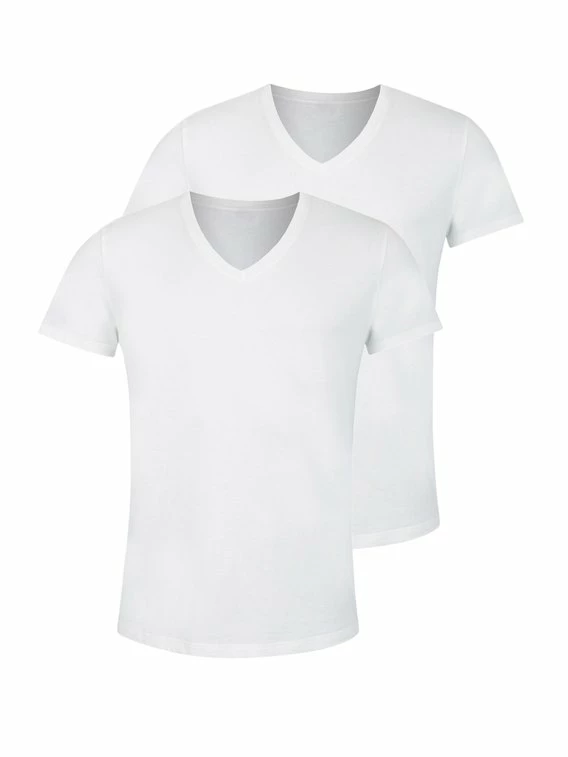 Erlich Textil Hugo T-Shirt Mit V-Neck, 2er-Pack 1 Erlich Textil Hugo T-Shirt Mit V-Neck, 2er-Pack