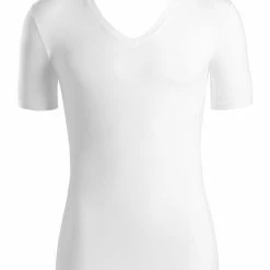 HANRO Cotton Superior Shirt, V-Ausschnitt 5 HANRO Cotton Superior Shirt, V-Ausschnitt -CALIDA shop HANRO Cotton Superior Shirt weiss 073089 0101 2