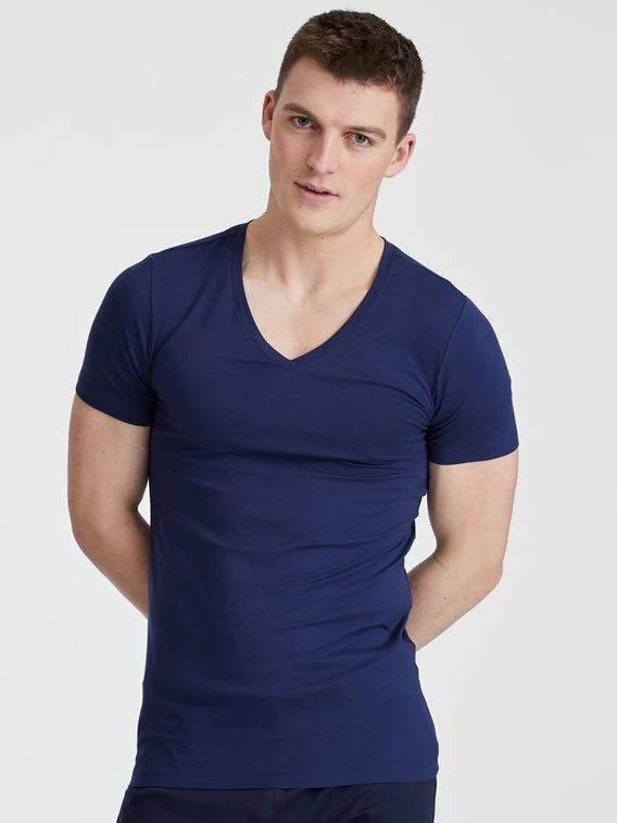 HANRO Cotton Superior V-Shirt 1 HANRO Cotton Superior V-Shirt