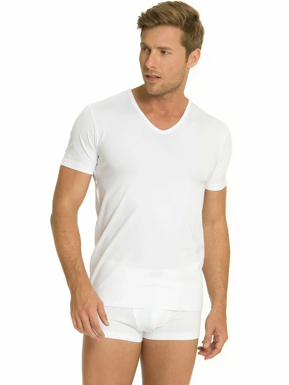 MEY Dry Cotton T-Shirt Mit V-Neck 3 MEY Dry Cotton T-Shirt Mit V-Neck – Bild 3