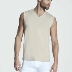 MEY Dry Cotton Business-Shirt -CALIDA shop Mey Dry Cotton Muscle Shirt beige 46037 111 2