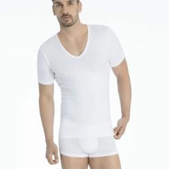 MEY Dry Cotton Functional Kurzarm-Shirt Mit Shape-Funktion 5 MEY Dry Cotton Functional Kurzarm-Shirt Mit Shape-Funktion -CALIDA shop Mey Mey Dry Cotton Functional Kurzarm Shirt mit Shape Funktion weiss 46058 101 2