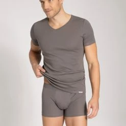 Schiesser Long Life Cool Unterhemd Mit V-Ausschnitt -CALIDA shop Schiesser Long Life Cool Unterhemd mit V Ausschnitt grau 152731 310 2