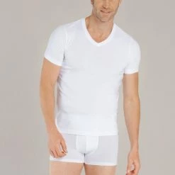 Schiesser Long Life Soft T-Shirt, V-Ausschnitt -CALIDA shop Schiesser Long Life Soft T Shirt V Ausschnitt weiss 149043 100 2