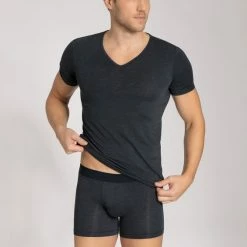 Schiesser Personal Fit Unterhemd Mit V-Ausschnitt 6 Schiesser Personal Fit Unterhemd Mit V-Ausschnitt -CALIDA shop Schiesser Personal Fit Unterhemd mit V Ausschnitt blau 155347 804 2