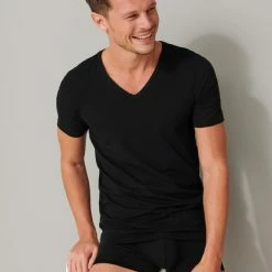 Schiesser 95/5 Organic T-Shirt, 2er-Pack 7 Schiesser 95/5 Organic T-Shirt, 2er-Pack -CALIDA shop Schiesser Tagwaesche Standard T Shirt 2er Pack schwarz 173982 000 3