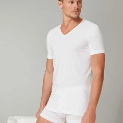 Schiesser 95/5 Organic T-Shirt, 2er-Pack -CALIDA shop Schiesser Tagwaesche Standard T Shirt 2er Pack weiss 173982 100 3