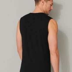 Schiesser 95/5 Organic Tank Top Mit V-Ausschnitt, 2er-Pack -CALIDA shop Schiesser Tagwaesche Standard Tank Top mit V Ausschnitt 2er Pack schwarz 173981 000 2