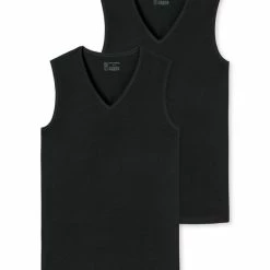 Schiesser 95/5 Organic Tank Top Mit V-Ausschnitt, 2er-Pack