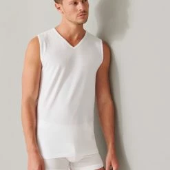 Schiesser 95/5 Organic Tank Top Mit V-Ausschnitt, 2er-Pack 7 Schiesser 95/5 Organic Tank Top Mit V-Ausschnitt, 2er-Pack -CALIDA shop Schiesser Tagwaesche Standard Tank Top mit V Ausschnitt 2er Pack weiss 173981 100 3