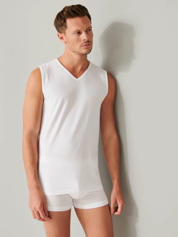 Schiesser 95/5 Organic Tank Top Mit V-Ausschnitt, 2er-Pack 4 Schiesser 95/5 Organic Tank Top Mit V-Ausschnitt, 2er-Pack – Bild 4