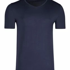 Skiny Bamboo Deluxe Kurzarm-Shirt, V-Ausschnitt 8 Skiny Bamboo Deluxe Kurzarm-Shirt, V-Ausschnitt -CALIDA shop Skiny Bamboo Deluxe Kurzarm Shirt V Ausschnitt blau 080317 0393 3