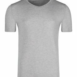 Skiny Bamboo Deluxe Kurzarm-Shirt, V-Ausschnitt -CALIDA shop Skiny Bamboo Deluxe Kurzarm Shirt V Ausschnitt grau 080317 5593 3