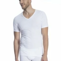 Skiny Every Day In Shirt Multipack Kurzarm-Shirt Mit V-Ausschnitt, 2er-Pack 8 Skiny Every Day In Shirt Multipack Kurzarm-Shirt Mit V-Ausschnitt, 2er-Pack -CALIDA shop Skiny Shirt Collection Kurzarm Shirt mit V Ausschnitt 2er Pack weiss 086911 0500 neu 3