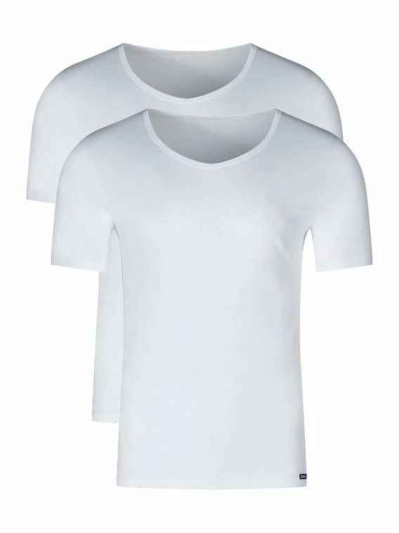 Skiny Every Day In Shirt Multipack Kurzarm-Shirt Mit V-Ausschnitt, 2er-Pack 1 Skiny Every Day In Shirt Multipack Kurzarm-Shirt Mit V-Ausschnitt, 2er-Pack